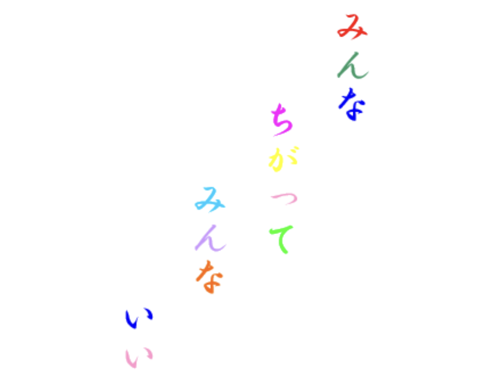 みんなちがってみんないい